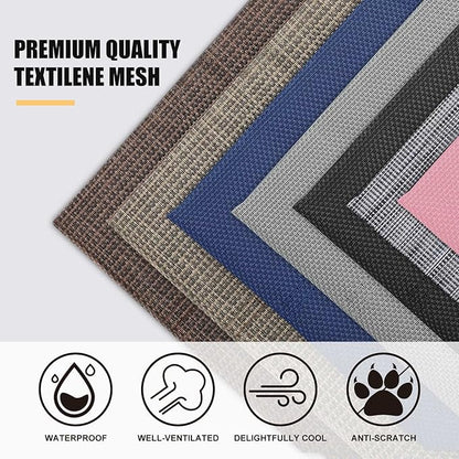 Veehoo Chew Proof Elevated Dog Bed - Cooling Raised Pet Cot - Rustless Aluminum Frame and Durable Textilene Mesh, Unique Designed No-Slip Feet for Indoor or Outdoor Use, Brown, X-Large, CWC2002