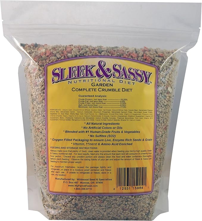 SLEEK &amp; SASSY Garden Complete Crumble Small Bird Food (4 lbs.)