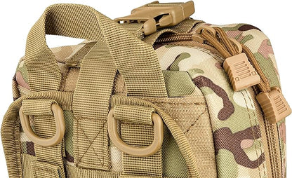 Scherber Premium IFAK Kit Trauma Pack Fully Stocked MOLLE Pouch w/CAT Tourniquet, HyFin Vent Chest Seal, &amp; Israeli Bandage Trauma Kit for Emergency, Gunshot, Bleeding, &amp; Major Wound Care (Camouflage)