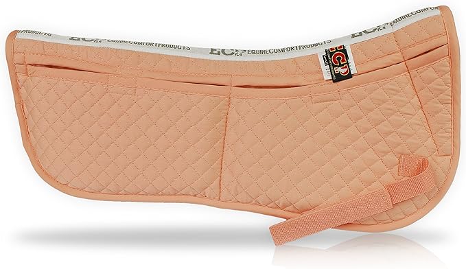 ECP Equine Comfort Products Adjustable Shock Absorbing Memory Foam Half Saddle Pad, Injury Prevention &amp; Pressure Relief, Customizable Fit, Breathable for All Riding Styles
