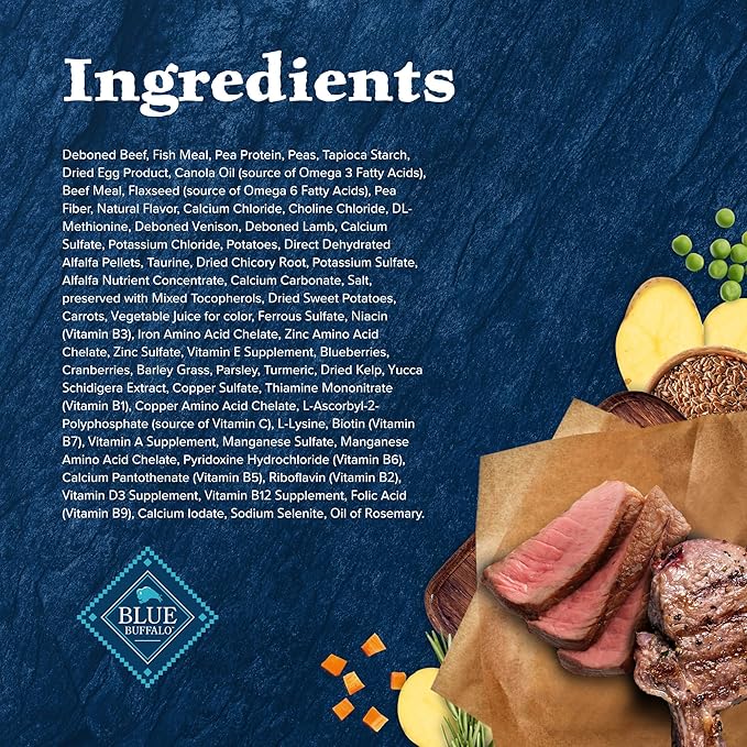 Blue Buffalo Wilderness Adult Dry Cat Food, Rocky Mountain Recipe, Chicken-Free &amp; Grain-Free Recipe Made with Natural Ingredients, Red Meat, 4-lb Bag