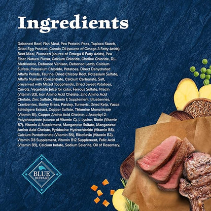 Blue Buffalo Wilderness Adult Dry Cat Food, Rocky Mountain Recipe, Chicken-Free &amp; Grain-Free Recipe Made with Natural Ingredients, Red Meat, 4-lb Bag