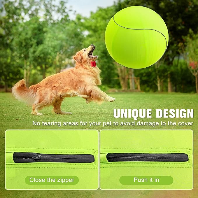 Herding Ball for Dogs &amp; Horses - 25" with Cover Large Green Ball with Pump