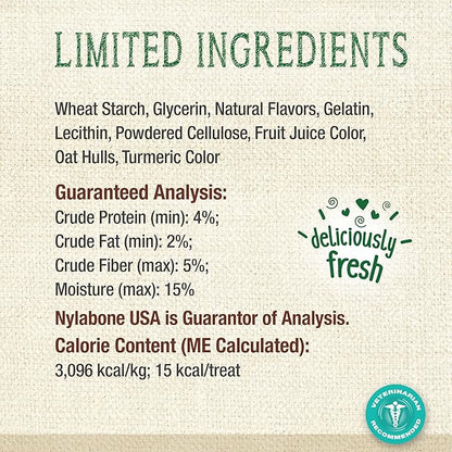 Nylabone Nutri Dent Dog Dental Chews - Natural Dog Teeth Cleaning &amp; Breath Freshener - Dental Treats for Dogs - Fresh Breath Flavor, Mini (32 Count)
