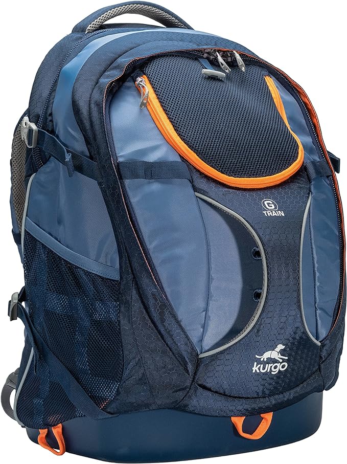 Kurgo G-Train Dog Carrier Backpack for Small Pets Up to 25 Lbs, TSA &amp; Airline Approved, Navy Blue