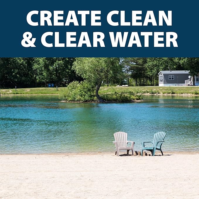 Airmax PondClear Packets, Beneficial Bacteria &amp; Enzyme Clarifier Treatment with Ecoboost PRx, Clear &amp; Clean Pond &amp; Lake Water, Safe for Fish, 12-Count