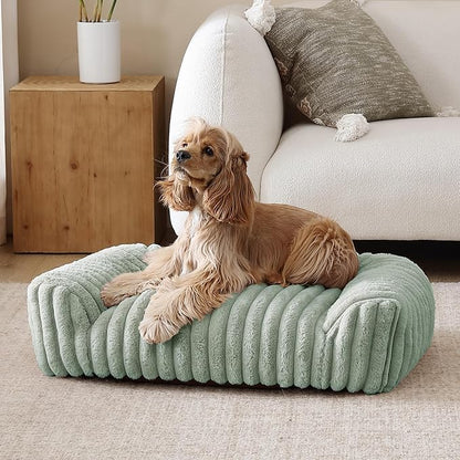 Arlee Saddle Sofa Memory Foam Pet Bed, Comfortable &amp; Washable, Ideal for Dogs and Puppies, Extra Comfort, Couch Design, Crate &amp; Kennel Furniture, Pet Supplies &amp; Essentials, Sage, Medium
