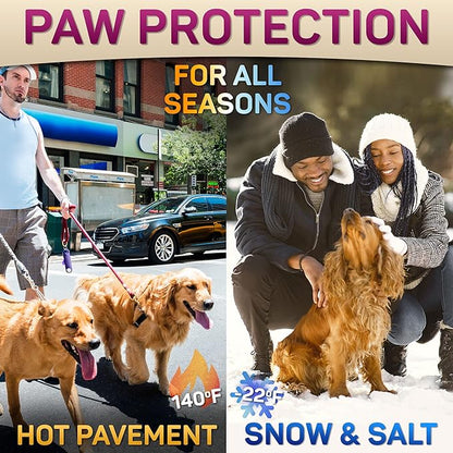 Dog Paw Balm for Dry Cracked Paws – Lick-Safe Moisturizer and Organic Paw Wax with Aloe &amp; Vitamin E – Hot Pavement and Winter Snow Protection – Nose Safe – for All Breeds