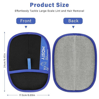 2Pcs Pet Hair Removal Glove,Double Sided Electrostatic, Reusable Cat &amp; Dog Hair Remover Mitt for Furniture, Couch, Carpet, Car Seat, Quick Cleaning Grooming Glove