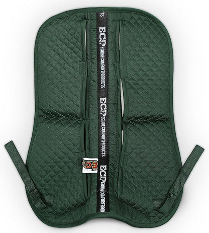 ECP Equine Comfort Products Adjustable Shock Absorbing Memory Foam Half Saddle Pad, Injury Prevention &amp; Pressure Relief, Customizable Fit, Breathable for All Riding Styles