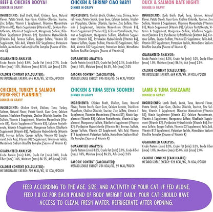 Weruva B.F.F. OMG - Best Feline Friend Oh My Gravy!, Variety Pack, Potluck O&