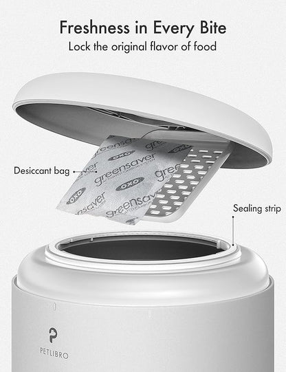 PETLIBRO Automatic Cat Food Dispenser for 2 Pets 5L Auto Dog Feeder Dry Food Dispenser with Splitter &amp; 2 Stainless Bowls, 10s Meal Call and Timer Setting 50 Portions 6 Meals Per Day, Dual Tray Feeder