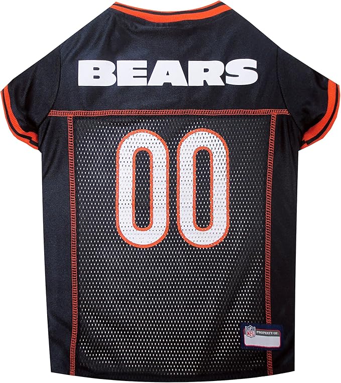 NFL Chicago Bears Dog Jersey, Size: X-Small - Best Football Costume for Dogs &amp; Cats - Licensed Shirt