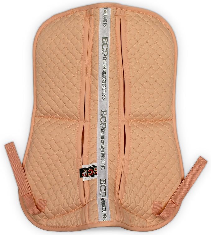 ECP Equine Comfort Products Adjustable Shock Absorbing Memory Foam Half Saddle Pad, Injury Prevention &amp; Pressure Relief, Customizable Fit, Breathable for All Riding Styles