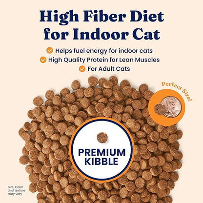 Solid Gold Indoor Dry Cat Food - Grain Free &amp; Gluten Free - Salmon Cat Food Dry Kibble for Indoor Cats w/Probiotics &amp; Fiber for Gut Health - Sensitive Stomach &amp; Hairball Support for Adult Cats - 12LB