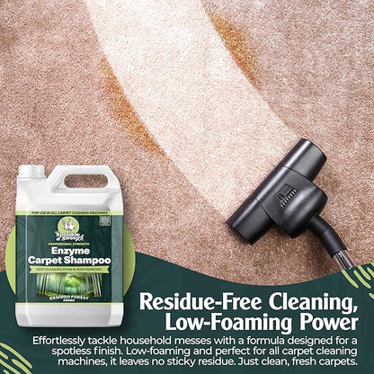 Sprinkle &amp; Sweep Enzyme Carpet Shampoo (64oz) - Carpet Cleaner Solution to Eliminate Tough Stains &amp; Neutralize Odors at the Source - Car, Furniture, Carpets &amp; Rug Cleaner - Use with All Machines