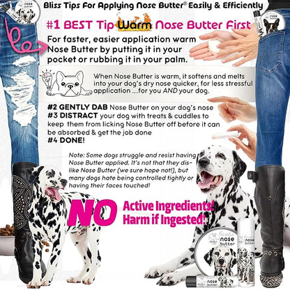 The Blissful Dog Dalmatian Unscented Nose Butter, 1-Ounce