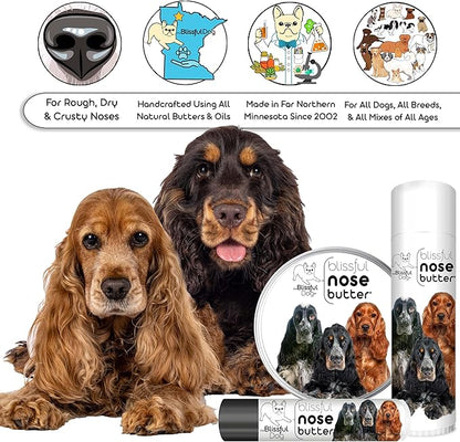 The Blissful Dog English Cocker Spaniel Unscented Nose Butter - Dog Nose Butter, 1-Ounce