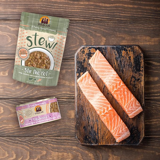 Weruva Classic Cat Stews!, Stewlander with Duck &amp; Salmon in Gravy, 2.8oz Can (Pack of 12)