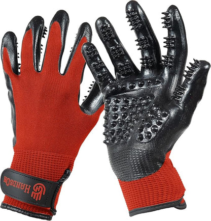 H HANDSON Pet Grooming Gloves - Patented 