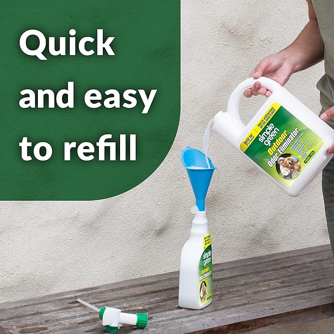 Simple Green Outdoor Odor Eliminator for Pets, Dogs, 1 gallon Refill - Ideal for Artificial Lawns &amp; Patio, Milky White (Pack of 2)