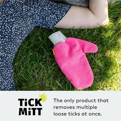 Pink Tick Removal Glove for Pets &amp; People: Gently Remove Ticks with Ease - Chemical-Free, Durable, Portable Tick Management Tool for Outdoor Adventures &amp; Everyday Use