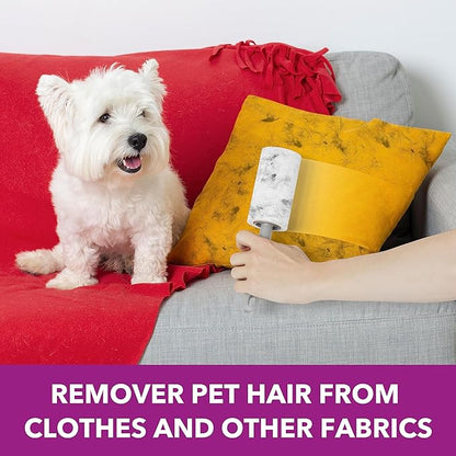 MEIQIHOME Lint Rollers for Pet Hair Extra Sticky, 1110 Sheets Mega Value Set Lint Roller with 5 Upgraded Handles, 10 Rollers Portable Pet Lint Roller for Clothes, Furniture, Dog &amp; Cat Hair Removal