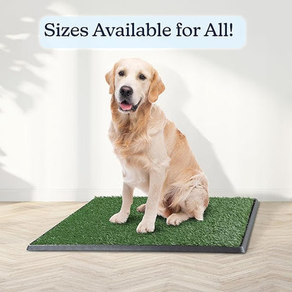 Artificial Grass Puppy Pee Pad for Dogs and Small Pets - 20x30 Reusable 3-Layer Potty Training Pad with Tray - Dog House and Pet Supplies by PETMAKER