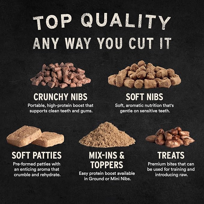 Vital Essentials Freeze Dried Raw Cat Food, Beef &amp; Chicken Mini Patties Entree, 15 oz