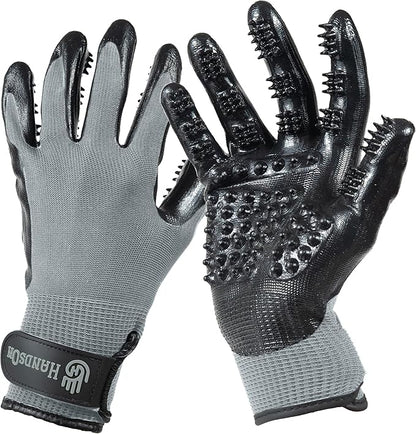 H HANDSON Pet Grooming Gloves - Patented 