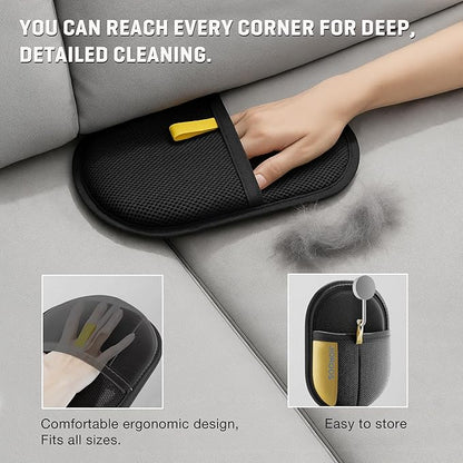 Pet Hair Remover Gloves for Cats &amp; Dogs, Electrostatic Pet Hair Removal Gloves Brush for Pets Hair, Upgraded Animal Fur Removal Tool, Reusable Cats &amp; Dogs Grooming Gloves for Hair Removal (1)