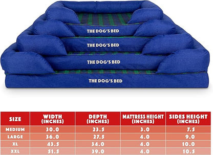 The Dog’s Bed, Med Black Watch Tartan 30x23.5, Memory Foam, Pain Relief: Arthritis, Hip &amp; Elbow Dysplasia, Post Surgery, Lameness, Supportive, Calming, Waterproof Washable Cover, Veterinary Approved