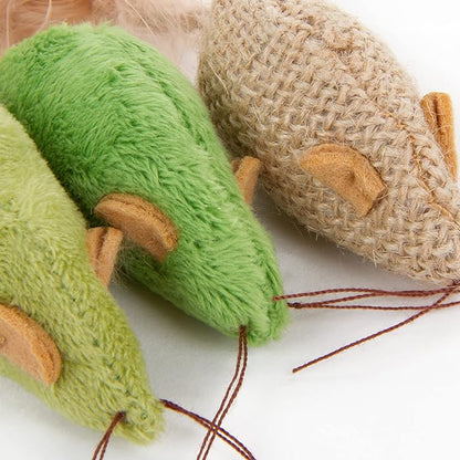 Petlinks (3 Count) 3 Blind Mice Catnip Cat Toys - Randomly Selected Color, 3 Count
