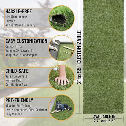 Ottomanson Artificial Grass Puppy Potty Training Pad, 2&