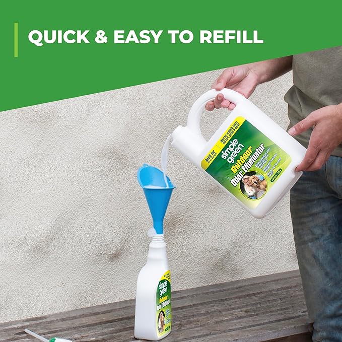 Simple Green Outdoor Odor Eliminator for Pets, Dogs, 1 gallon Refill - Ideal for Artificial Lawns &amp; Patio, Milky White