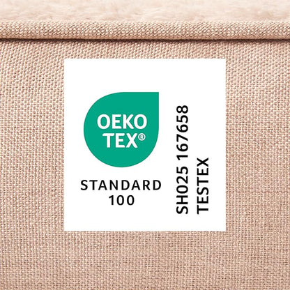 TOWN &amp; COUNTRY EVERYDAY CuddleTown Comfy Solid Bolster Sofa Pet Bed, Supportive &amp; Calming Egg Crate Foam, Non-Slip Bottom, Machine Washable Cover, Warm Taupe, Large 35"x25"x8"