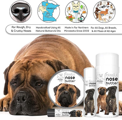 The Blissful Dog Bullmastiff Unscented Nose Butter - Dog Nose Butter, 2 Ounce