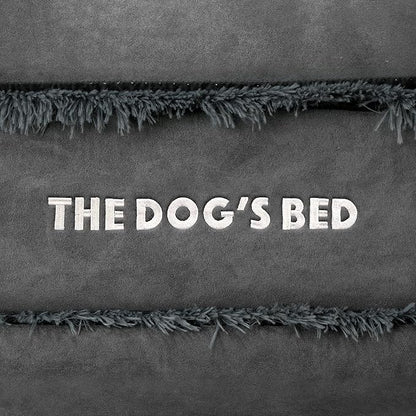 The Dog’s Bed, Medium Grey Faux Fur 30x23.5, Memory Foam, Pain Relief: Arthritis, Hip &amp; Elbow Dysplasia, Post Surgery, Lameness, Supportive, Calming, Washable Cover, Veterinary Approved