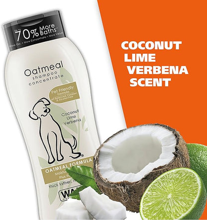 Wahl USA Dry Skin &amp; Itch Relief Pet Shampoo for Dogs – Oatmeal Formula with Coconut Lime Verbena Scent &amp; Pet Friendly Formula, 24 Oz - Model 820004A