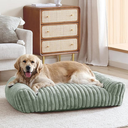Arlee Saddle Sofa Memory Foam Pet Bed, Comfortable &amp; Washable, Ideal for Dogs and Puppies, Extra Comfort, Couch Design, Crate &amp; Kennel Furniture, Pet Supplies &amp; Essentials, Sage, Large