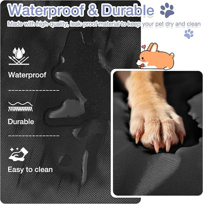 Kritter Planet Waterproof Foldable Dog Bed Pad for Camping &amp; Travel, Portable Roll-Up Dog Bed Car Seat Pet Cushion Mat with Handles for Small &amp; Medium Dogs, Indoor &amp; Outdoor Use