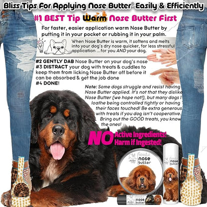 The Blissful Dog Tibetan Mastiff Unscented Nose Butter - Dog Nose Butter, 1 Ounce