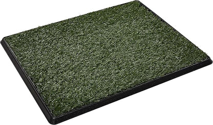 Artificial Grass Puppy Pee Pad for Dogs and Small Pets - 20x25 Reusable 3-Layer Potty Training Pad with Tray - Dog House and Pet Supplies by PETMAKER