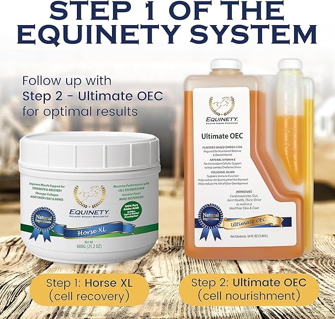 100-Day Supply Horse XL Supplements – Horse Care Weight Gain Supplement W/ 8 Amino Acids - No Soy or Sugar Coat Defense for Horses - Joint Supplement, Equine Supplies &amp; Hoof Supplements