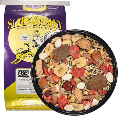 SLEEK &amp; SASSY Garden Macaw Parrot Food (20 lbs.)