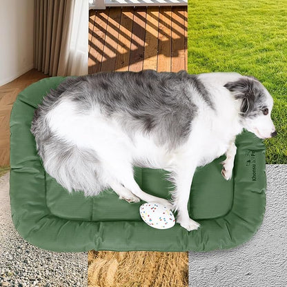 KHONSU PET Durable Dog Bed Tough and Tear Proof Dog Crate Bed, 800lbs Tear Strength PVC-Backed Waterproof Ped Bed Mat Indoor &amp; Outdoor Use for Dogs up to 110 lbs