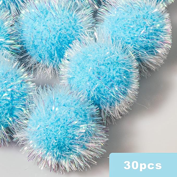 VAPKER 30 Pcs Cat Ball Toys Sparkle Balls Extra Large 2 Inch Cat&