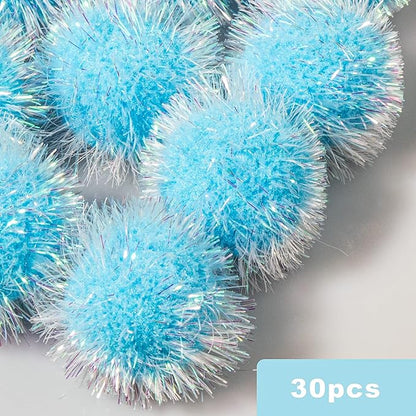 VAPKER 30 Pcs Cat Ball Toys Sparkle Balls Extra Large 2 Inch Cat&