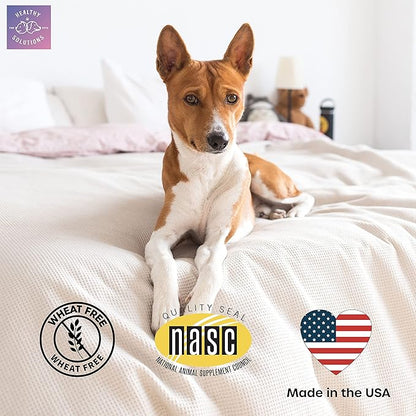 Calming Chews for Dogs - Dog Calming Treats for Anxiety &amp; Stress Relief with Melatonin and Ginger - Aid with Storms, Grooming, Fireworks, Separation, Travel, Motion Sickness, &amp; Sleep - 60 Soft Chews