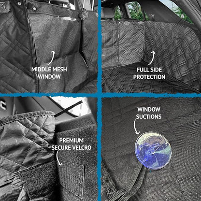 Bulldogology Cargo Liner for SUV - Heavy Duty Pet Trunk Liner Cargo Cover - Waterproof Cargo Cover for Dogs Hair, Muddy Paws - Protector Cargo Mats for Back of SUV (Large, Black)